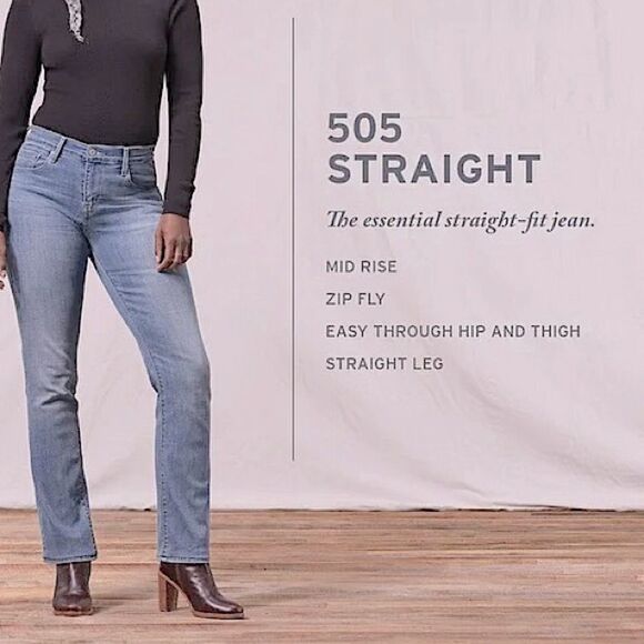 Women’s Levi’s 505 Straight Leg Jeans sz 10M - Picture 14 of 14